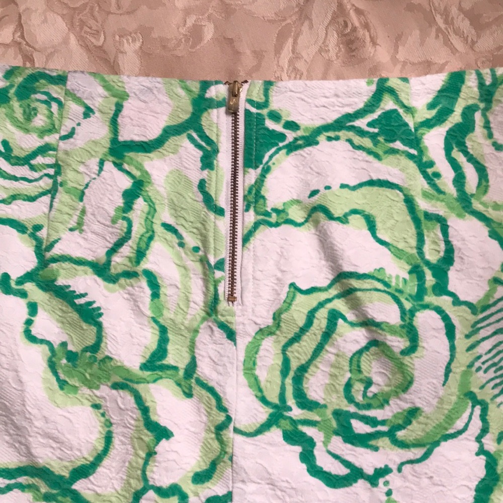 Lily Pulitzer green and white skirt like new - Picture 3 of 5